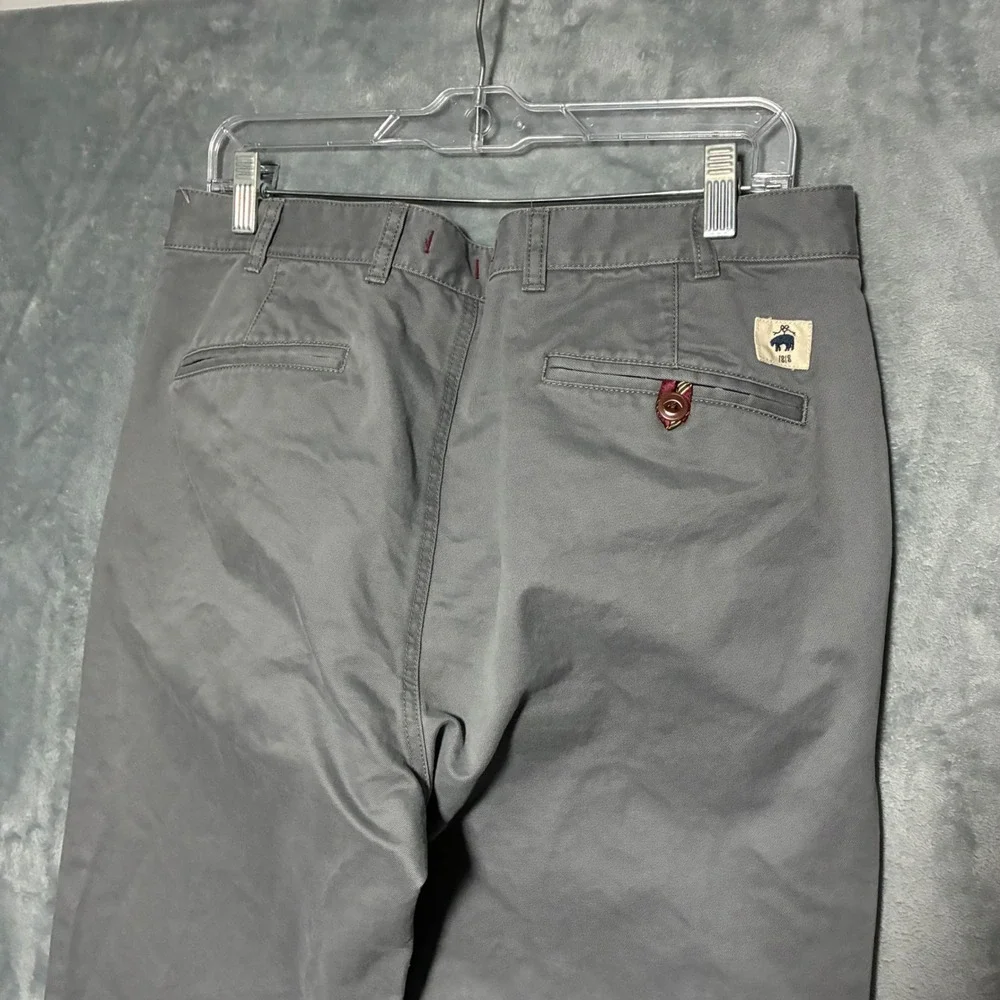 Brooks Brothers 1818 Grey Cotton Chino Pants Flat Front‎ Trousers Men's 36x32